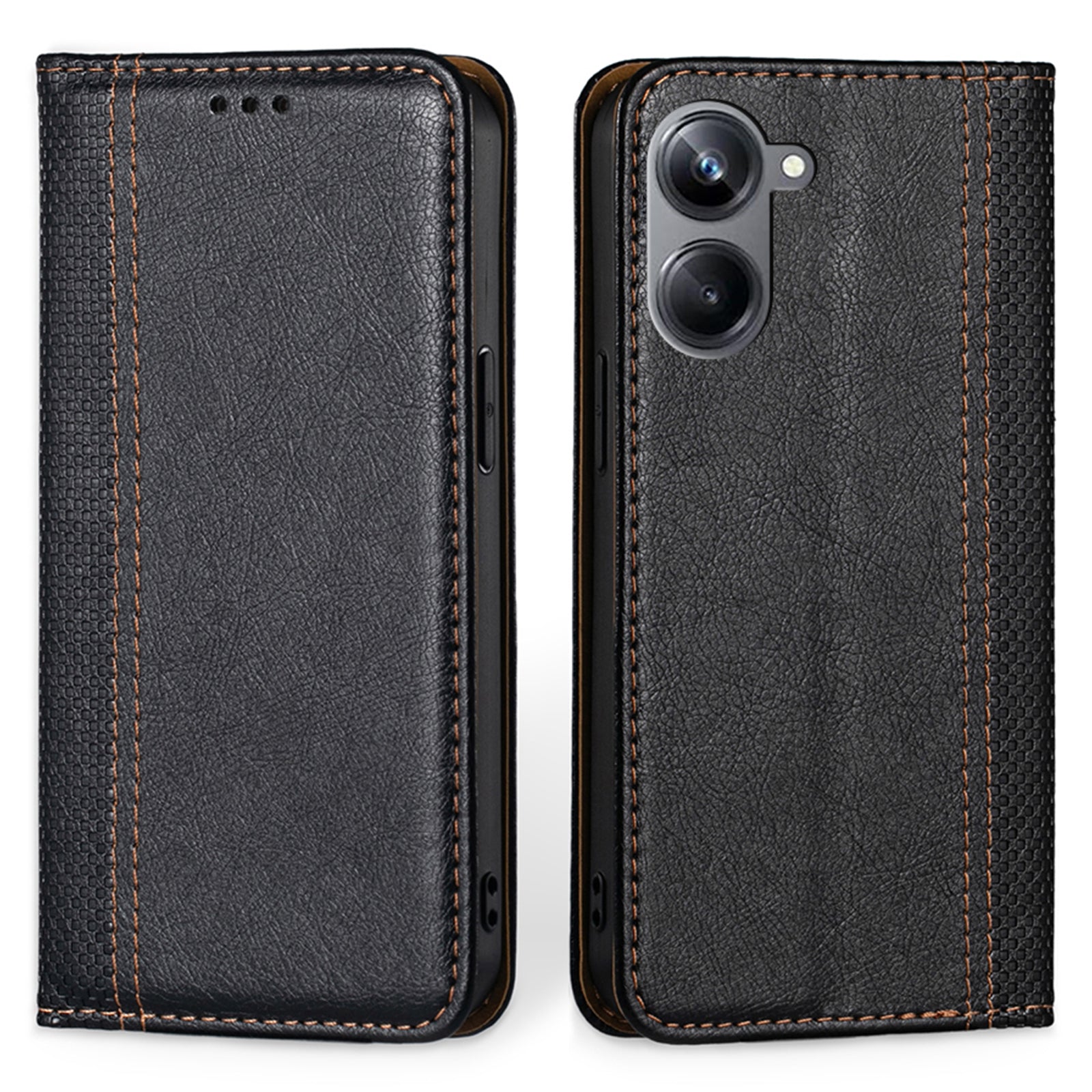 For Realme 10 Pro 5G Plaid Pattern PU Leather Stand Case Card Holder Magnetic Auto-closed Phone Cover For Realme 10 Pro 5G Plaid Pattern PU Leather Stand Case Card Holder Magnetic Auto-closed Phone Cover